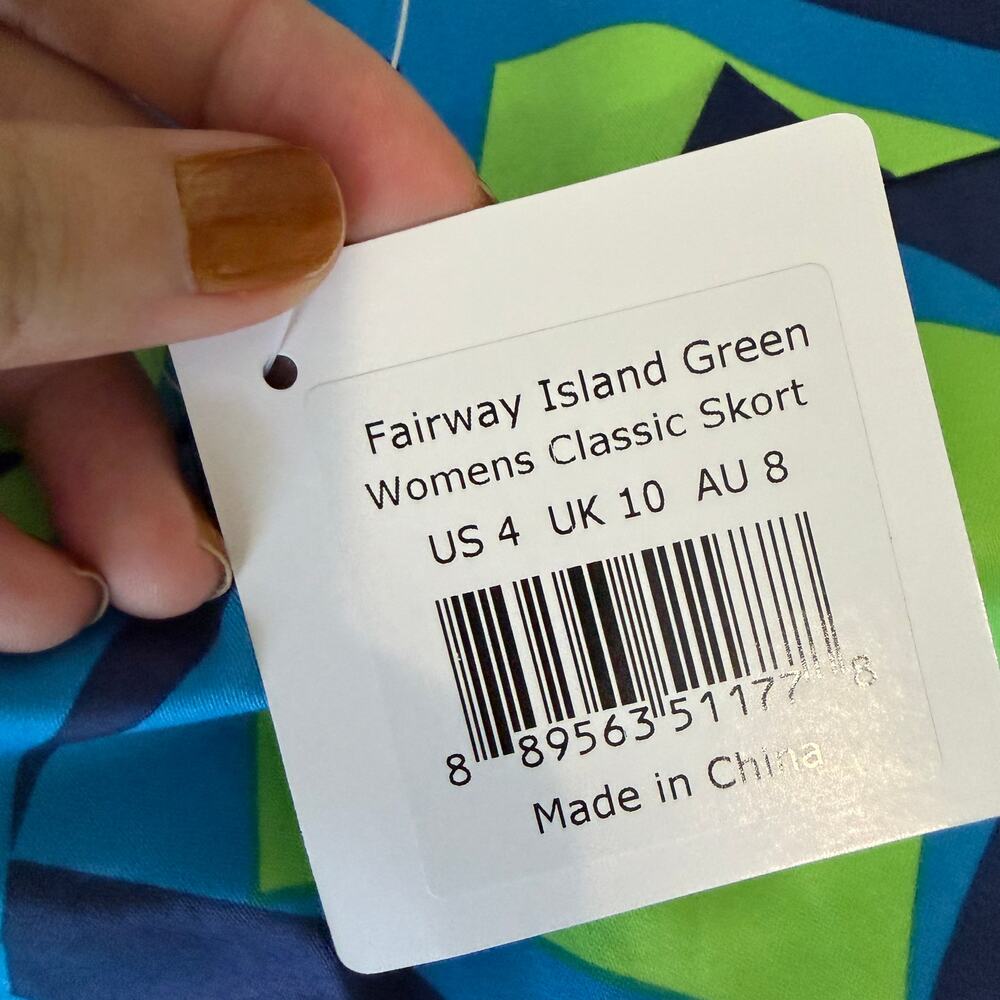 Loudmouth Ladies NWT Fairway Island Green Classic Golf Skort Size 4 - Picture 9 of 10